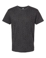 LAT Unisex Fine Jersey Tee. 6901 - Black Leopard
