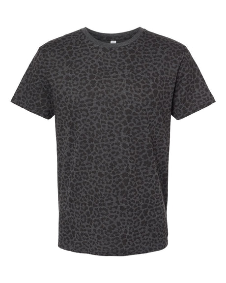 LAT Unisex Fine Jersey Tee. 6901 - Black Leopard