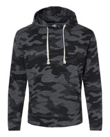 J. America Men's Triblend Fleece Hooded Sweatshirt. 8871 - Black Camo Triblend
