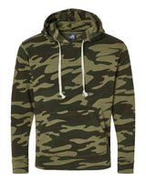 J. America Men's Triblend Fleece Hooded Sweatshirt. 8871 - Camo Triblend