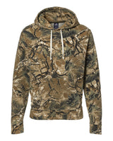 J. America Men's Triblend Fleece Hooded Sweatshirt. 8871 - Outdoor Camo Triblend