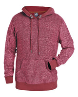 J. America Men's Aspen Fleece Hooded Sweatshirt. 8711 - Burgundy Speck