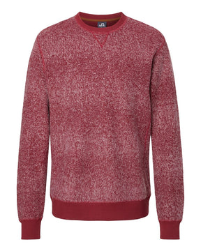 J. America Unisex Aspen Fleece Crewneck Sweatshirt. 8712 - Burgundy Speck