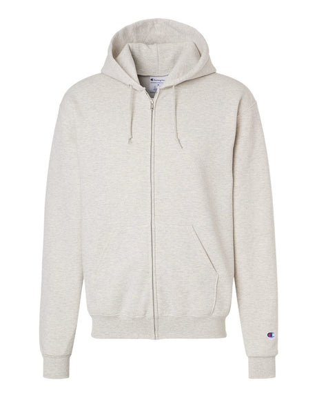 Champion Unisex Powerblend® Full-Zip Hooded Sweatshirt. S800 - Oatmeal Heather