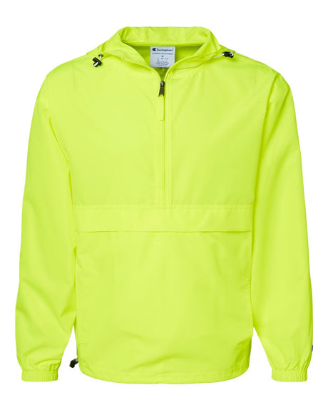 Champion Unisex Packable Anorak Jacket. CO200 - Safety Green