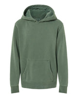 Independent Trading Co. Youth Midweight Pigment-Dyed Hooded Sweatshirt. PRM1500Y - Pigment Alpine Green