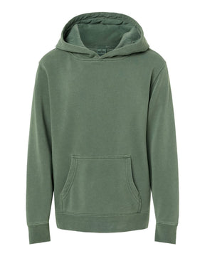 Independent Trading Co. Youth Midweight Pigment-Dyed Hooded Sweatshirt. PRM1500Y - Pigment Alpine Green