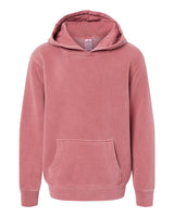 Independent Trading Co. Youth Midweight Pigment-Dyed Hooded Sweatshirt. PRM1500Y - Pigment Maroon