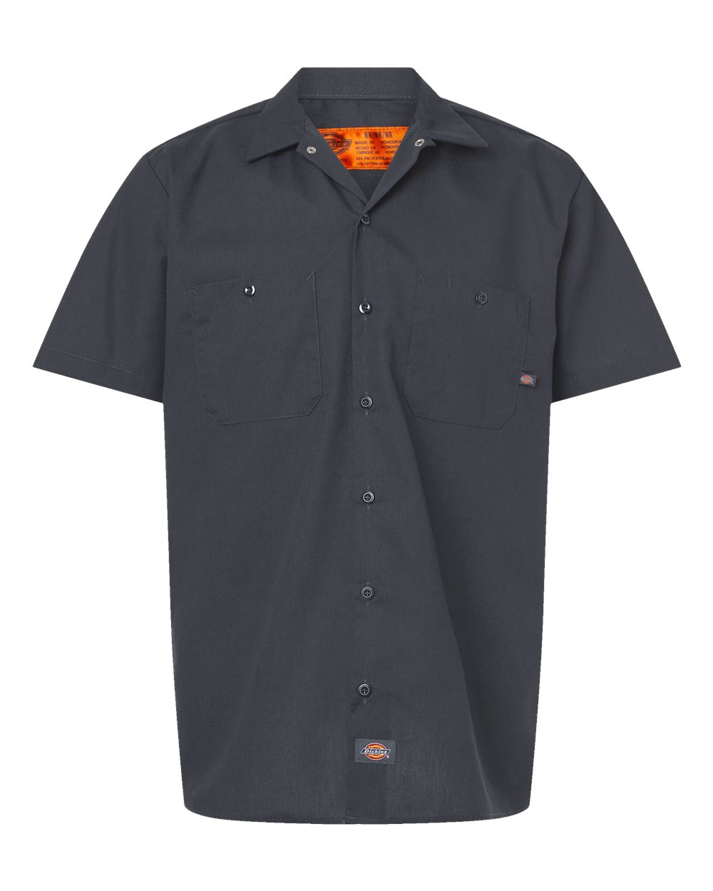 Dickies Men's Industrial Short Sleeve Work Shirt. S535 - Dark Charcoal