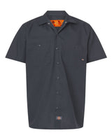 Dickies Men's Industrial Short Sleeve Work Shirt. S535 - Dark Charcoal