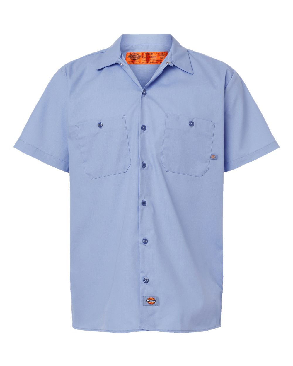 Dickies Men's Industrial Short Sleeve Work Shirt. S535 - Light Blue
