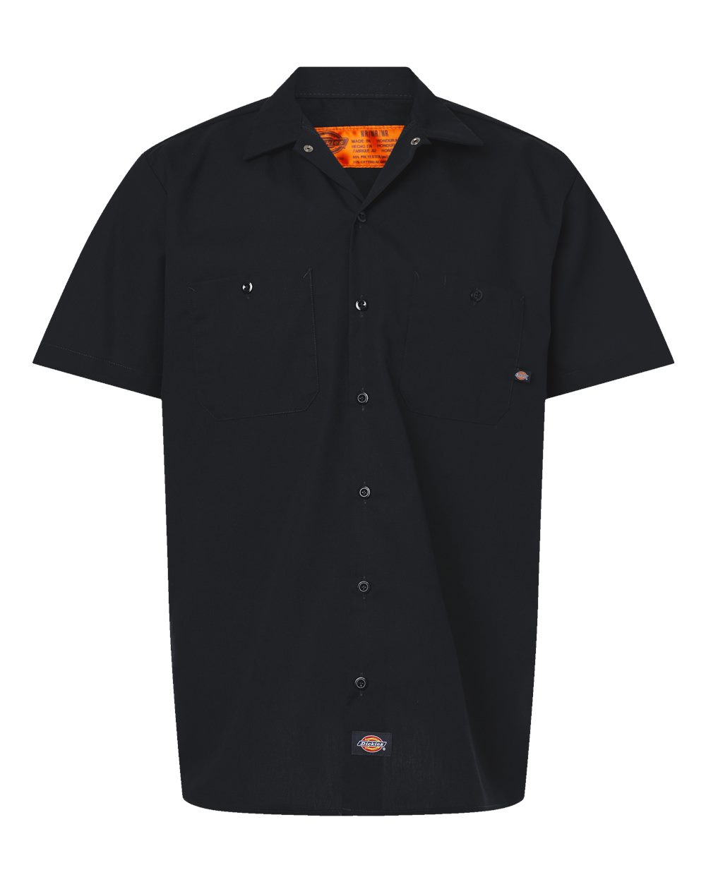 Dickies Men's Tall Industrial Short Sleeve Work Shirt. S535T - Black