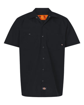 Dickies Men's Tall Industrial Short Sleeve Work Shirt. S535T - Black