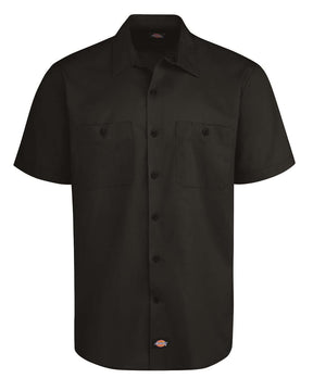 Dickies Men's Industrial Worktech Ventilated Short Sleeve Work Shirt. LS51 - Black
