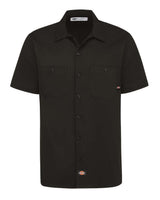 Dickies Men's Industrial Short Sleeve Cotton Work Shirt. S307 - Black