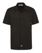 Dickies Men's Industrial Short Sleeve Cotton Work Shirt. S307 - Black