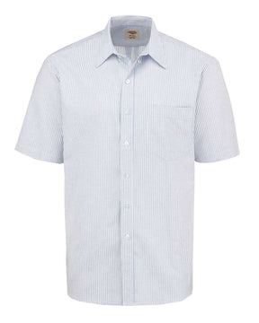 Dickies Men's Short Sleeve Oxford Shirt. SSS46 - Blue/ White Stripe