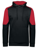 Holloway Unisex Blue Chip Hooded Sweatshirt. 222540 - Black/ Scarlet