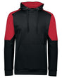 Holloway Unisex Blue Chip Hooded Sweatshirt. 222540 - Black/ Scarlet