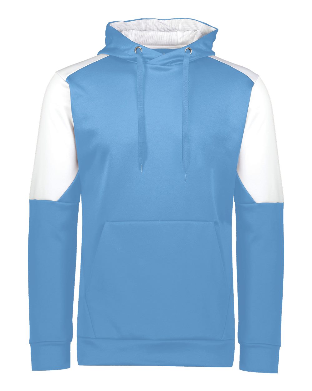 Holloway Unisex Blue Chip Hooded Sweatshirt. 222540 - Columbia Blue/ White