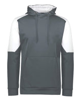 Holloway Unisex Blue Chip Hooded Sweatshirt. 222540 - Iron/ White