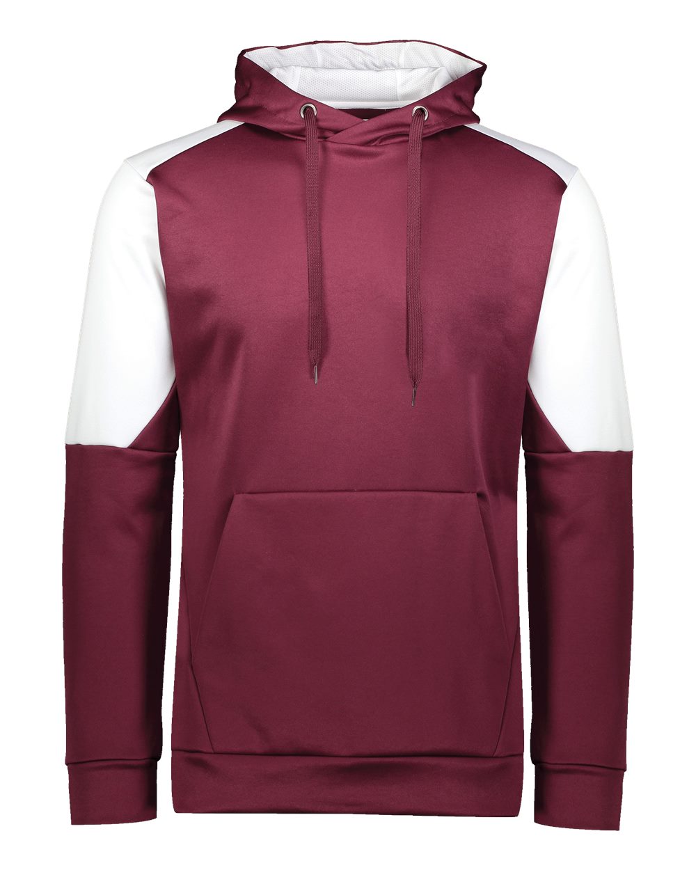 Holloway Unisex Blue Chip Hooded Sweatshirt. 222540 - Maroon/ White