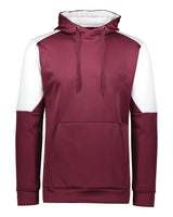 Holloway Unisex Blue Chip Hooded Sweatshirt. 222540 - Maroon/ White