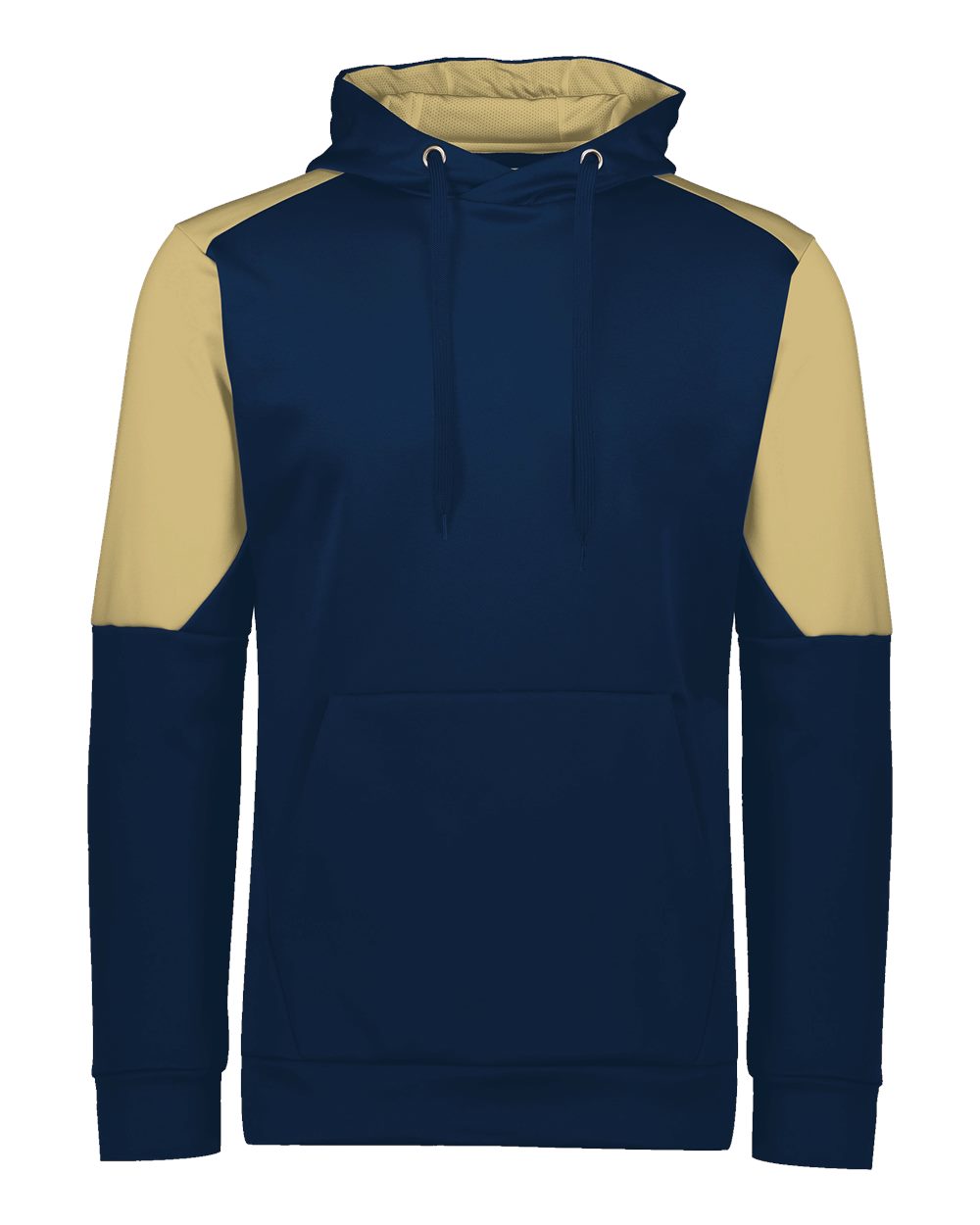 Holloway Unisex Blue Chip Hooded Sweatshirt. 222540 - Navy/ Vegas Gold