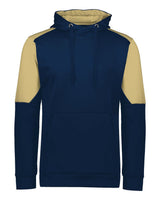 Holloway Unisex Blue Chip Hooded Sweatshirt. 222540 - Navy/ Vegas Gold