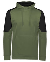 Holloway Unisex Blue Chip Hooded Sweatshirt. 222540 - Olive/ Black