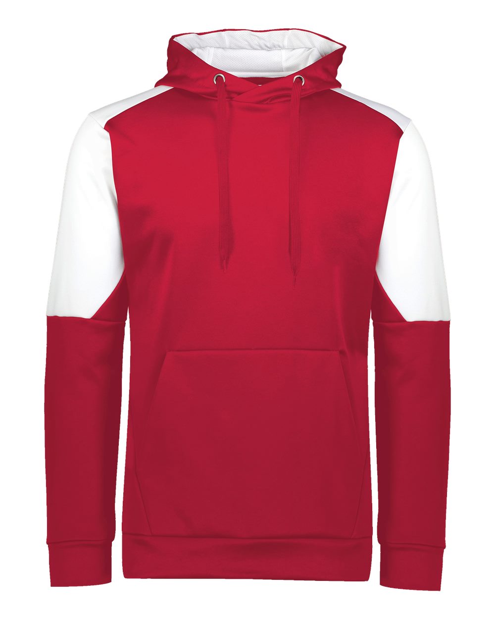 Holloway Unisex Blue Chip Hooded Sweatshirt. 222540 - Scarlet/ White