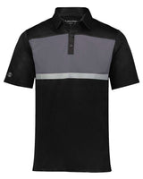 Holloway Men's Dry-Excel™ Prism Bold Polo. 222576 - Black/ Carbon