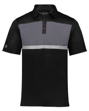 Holloway Men's Dry-Excel™ Prism Bold Polo. 222576 - Black/ Carbon