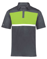 Holloway Men's Dry-Excel™ Prism Bold Polo. 222576 - Carbon/ Lime
