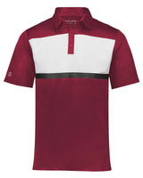 Holloway Men's Dry-Excel™ Prism Bold Polo. 222576 - Cardinal/ White