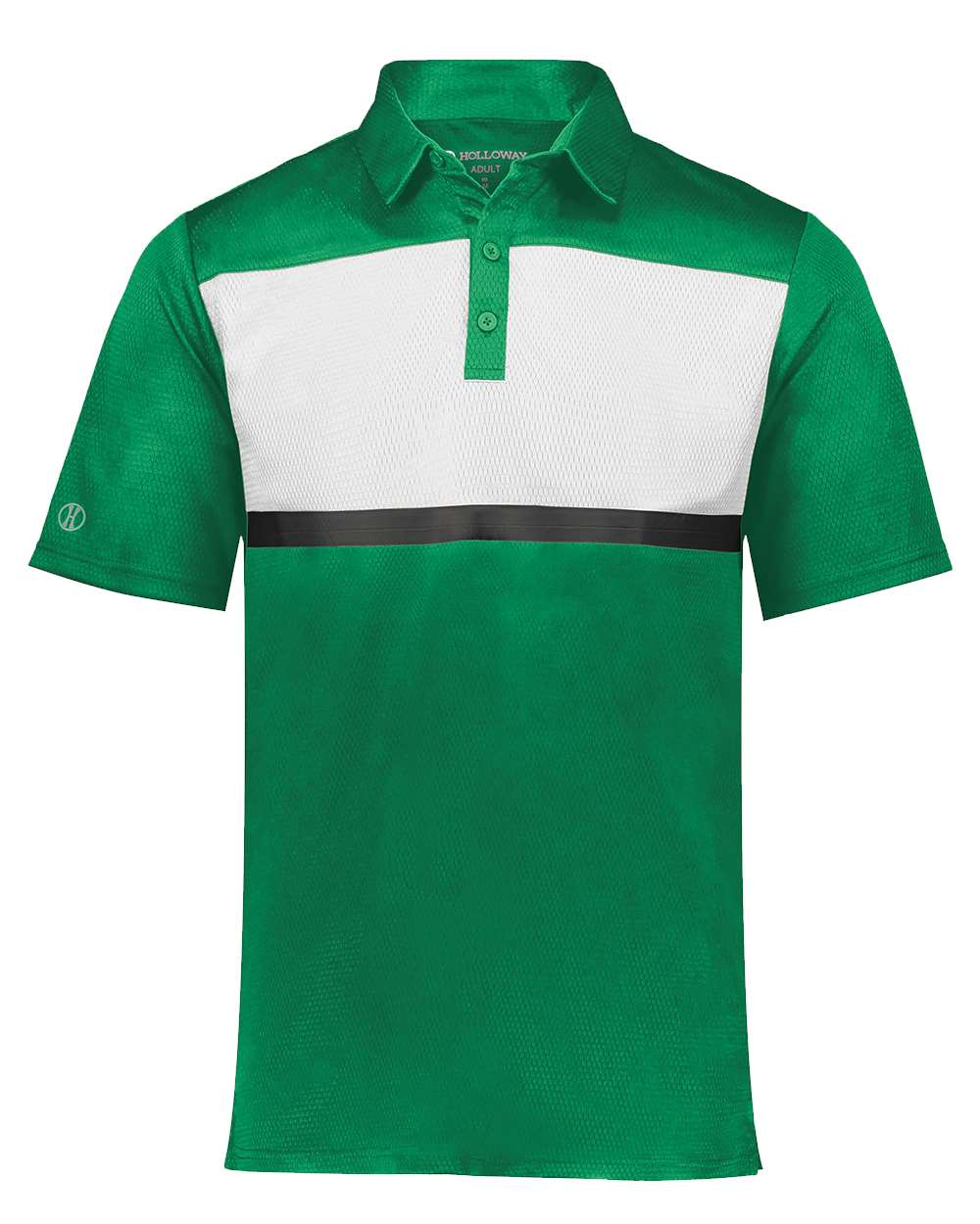 Holloway Men's Dry-Excel™ Prism Bold Polo. 222576 - Kelly/ White