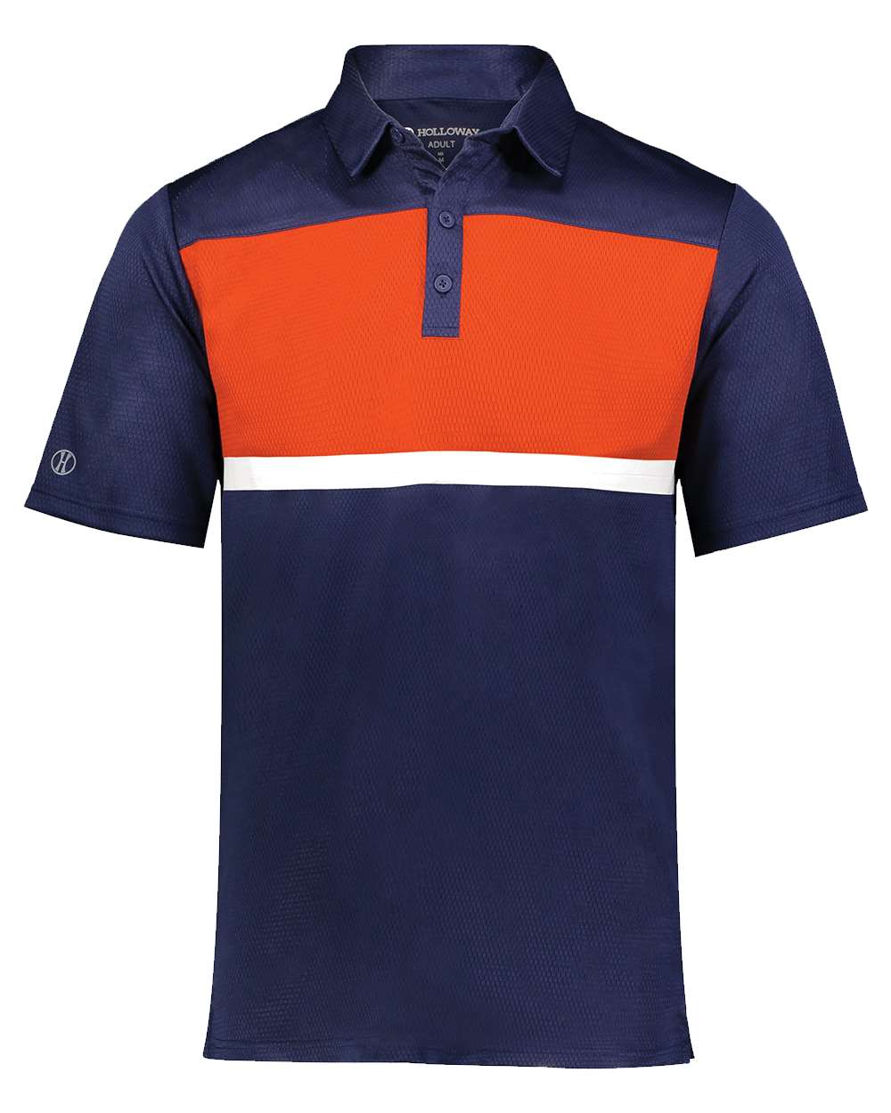 Holloway Men's Dry-Excel™ Prism Bold Polo. 222576 - Navy/ Orange