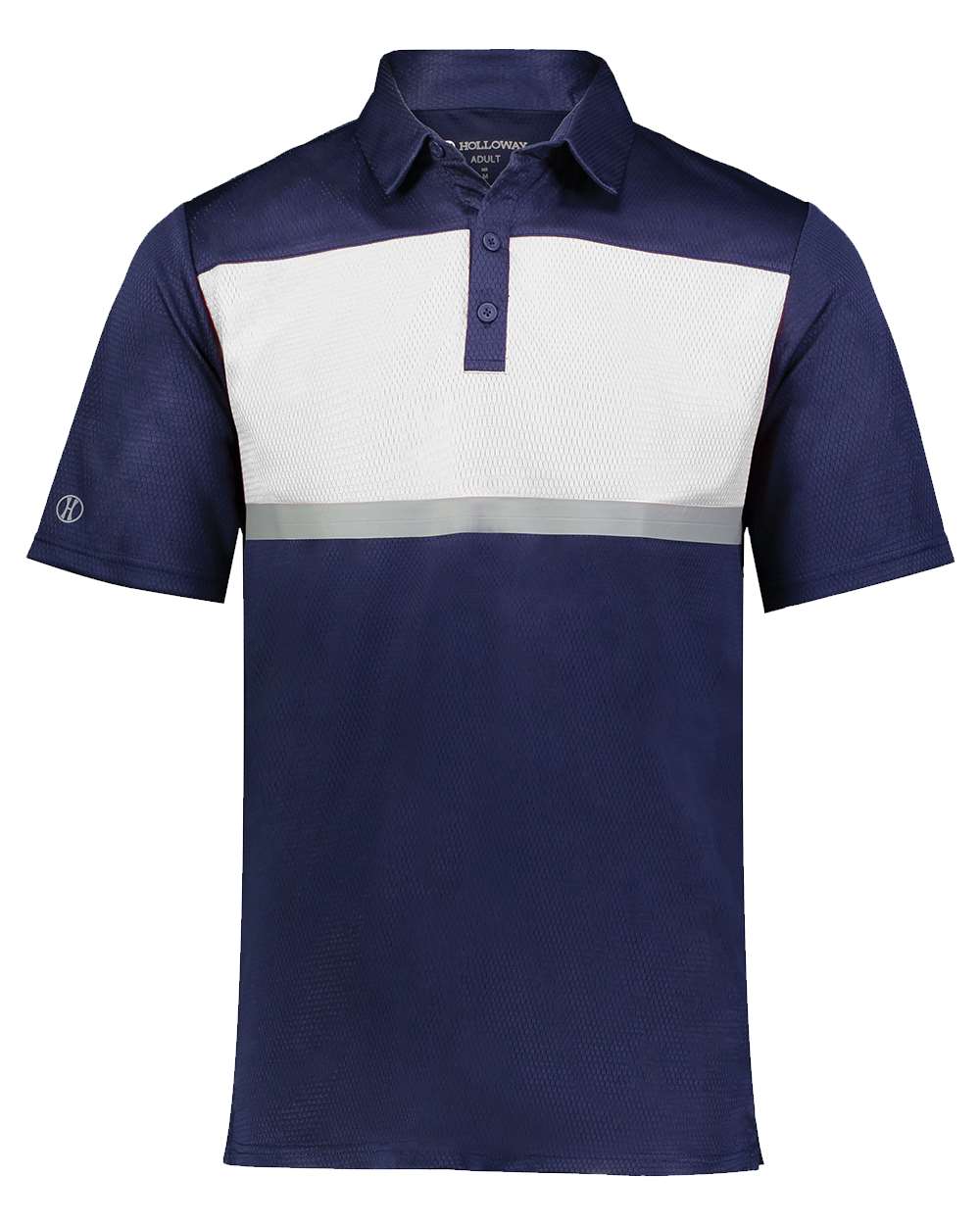 Holloway Men's Dry-Excel™ Prism Bold Polo. 222576 - Navy/ White