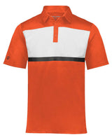Holloway Men's Dry-Excel™ Prism Bold Polo. 222576 - Orange/ White