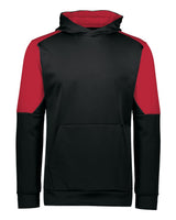 Holloway Youth Blue Chip Hooded Sweatshirt. 222640 - Black/ Scarlet
