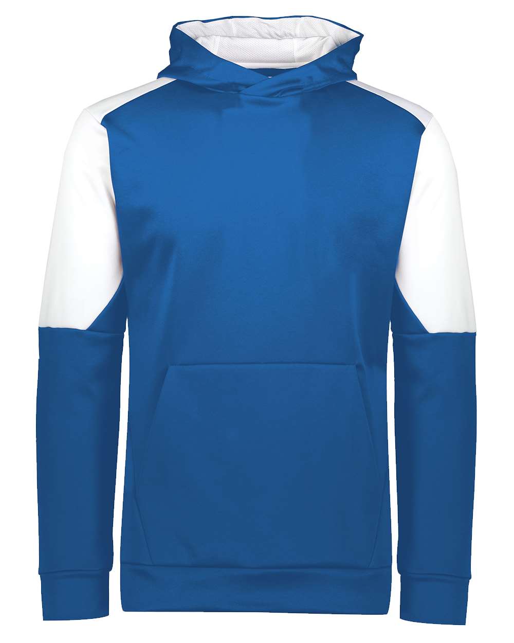 Holloway Youth Blue Chip Hooded Sweatshirt. 222640 - Royal/ White