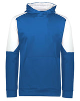 Holloway Youth Blue Chip Hooded Sweatshirt. 222640 - Royal/ White