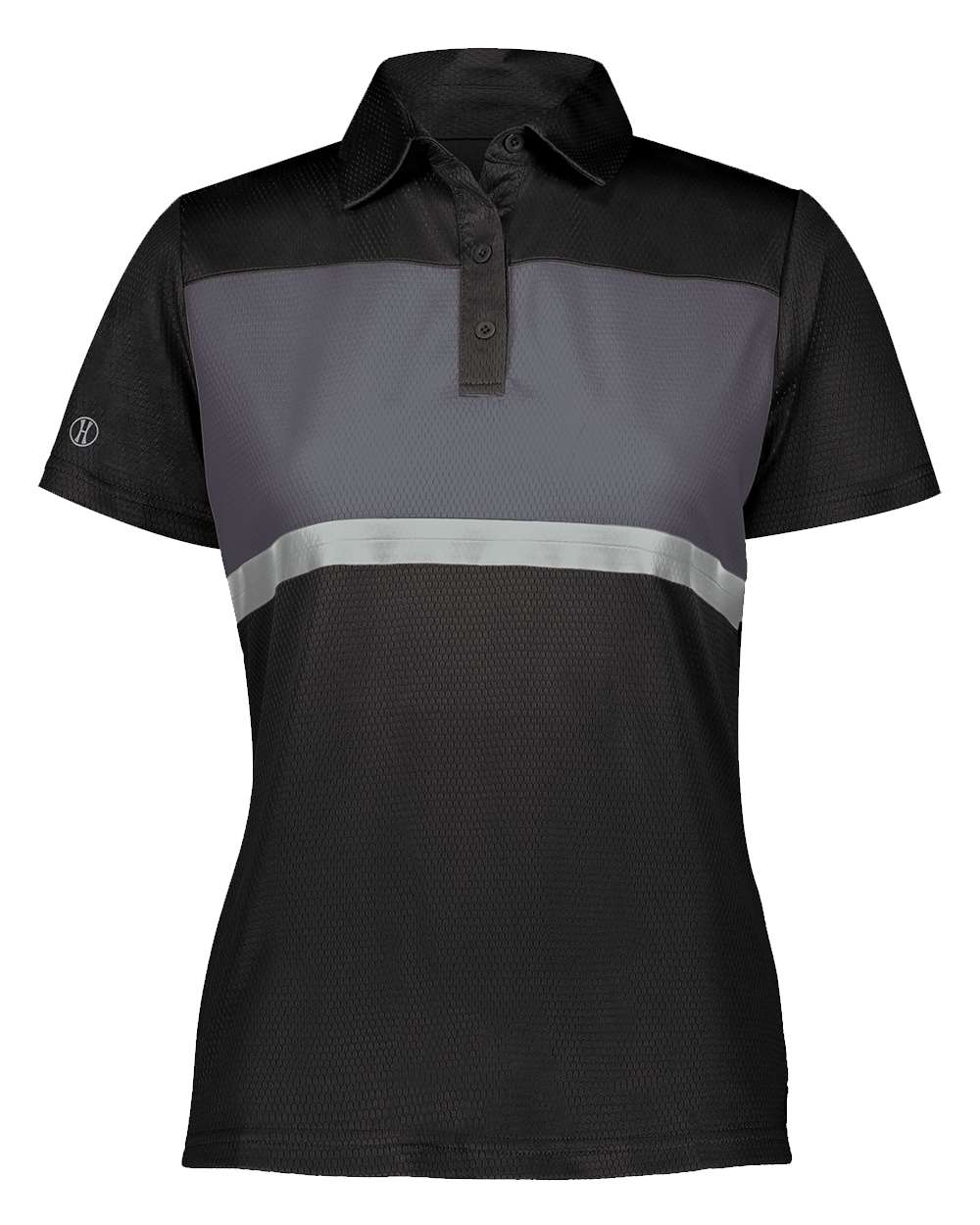 Holloway Women's Prism Bold Polo. 222776 - Black/ Carbon