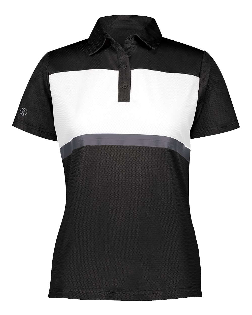 Holloway Women's Prism Bold Polo. 222776 - Black/ White