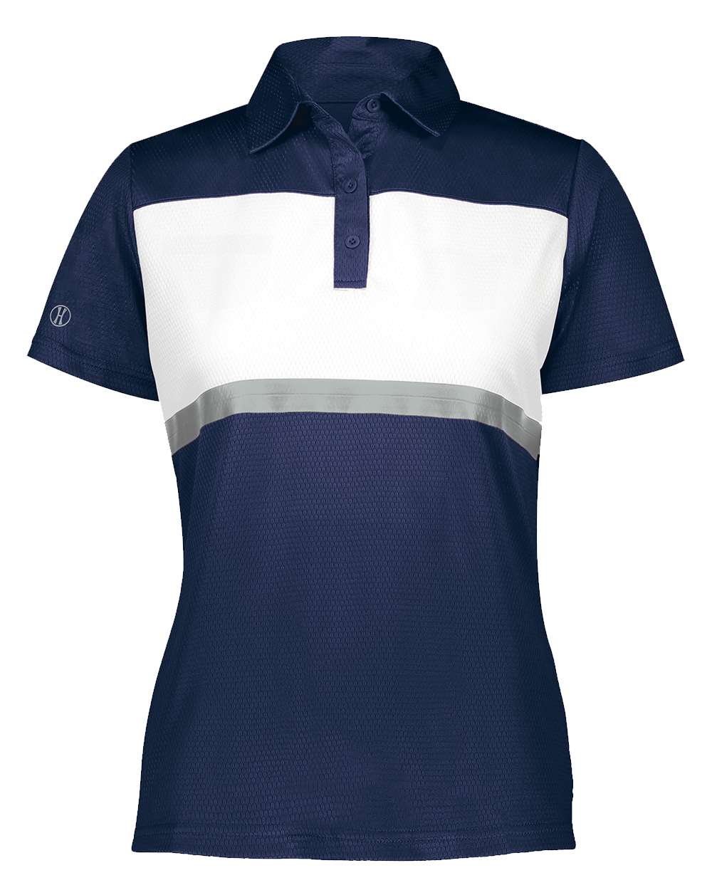 Holloway Women's Prism Bold Polo. 222776 - Navy/ White