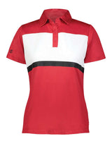 Holloway Women's Prism Bold Polo. 222776 - Scarlet/ White