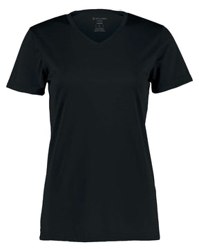 Holloway Women's Momentum V-Neck T-Shirt. 222820 - Black