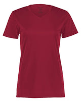 Holloway Women's Momentum V-Neck T-Shirt. 222820 - Cardinal