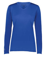 Holloway Women's Momentum Long Sleeve V-Neck T-Shirt. 222824 - Royal