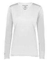 Holloway Women's Momentum Long Sleeve V-Neck T-Shirt. 222824 - White